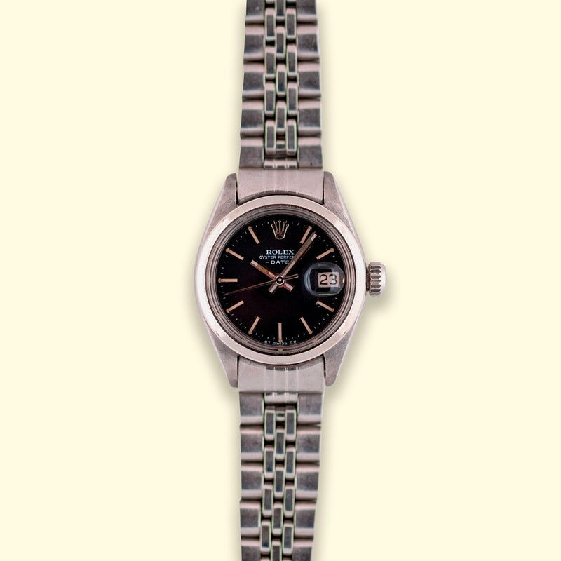 1974 Rolex Oyster Perpetual Date Black Matte Dial 6916