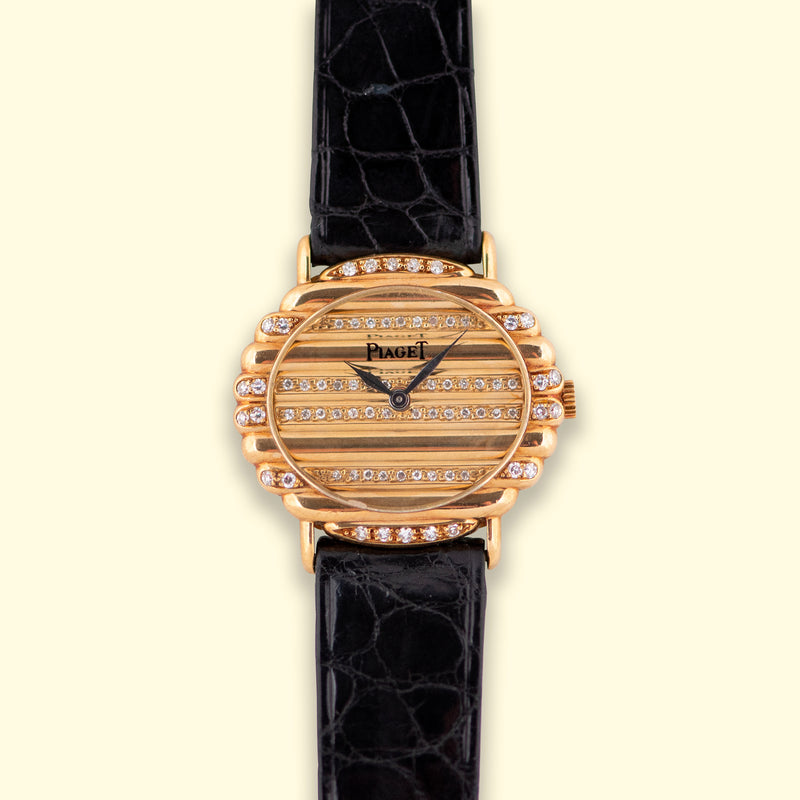 1976 Piaget Polo "Ovale" 18k Yellow Gold Diamond Bezel and Dial 98172