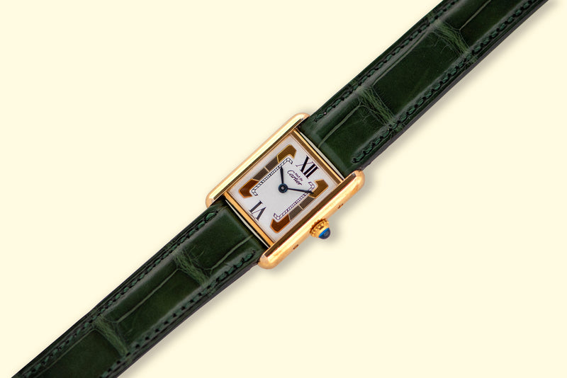 1990s Must de Cartier Tank "Trinity" Indexes 5057001